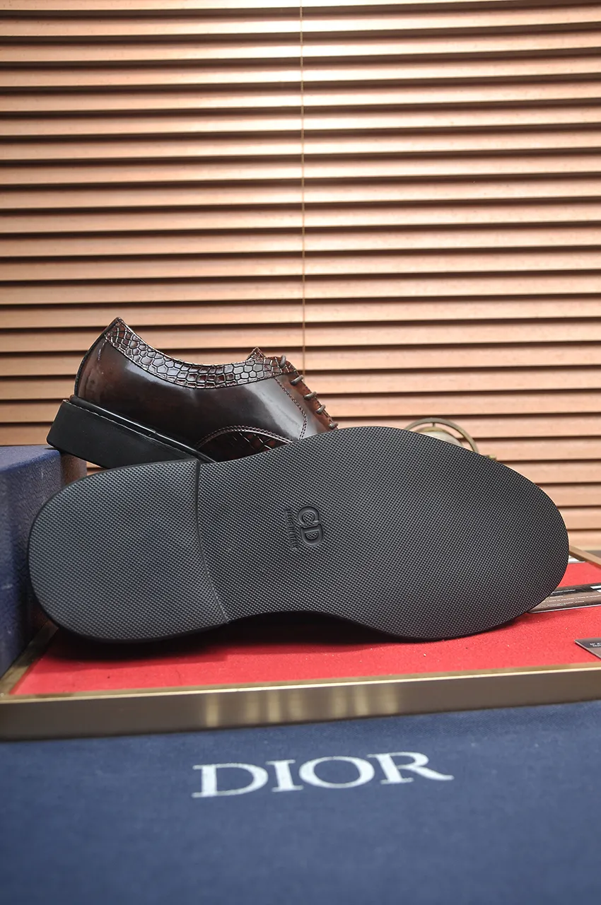 Men's shoes 💰780💶[Dior] (water-dyed cowhide lining) Dior original 1:1 high-quality factory, imported original materials, imported raw cowhide, water-dyed cowhide lining, original TPU outsole, code number: 39-44 (38 45 custom-made, non-refundable)